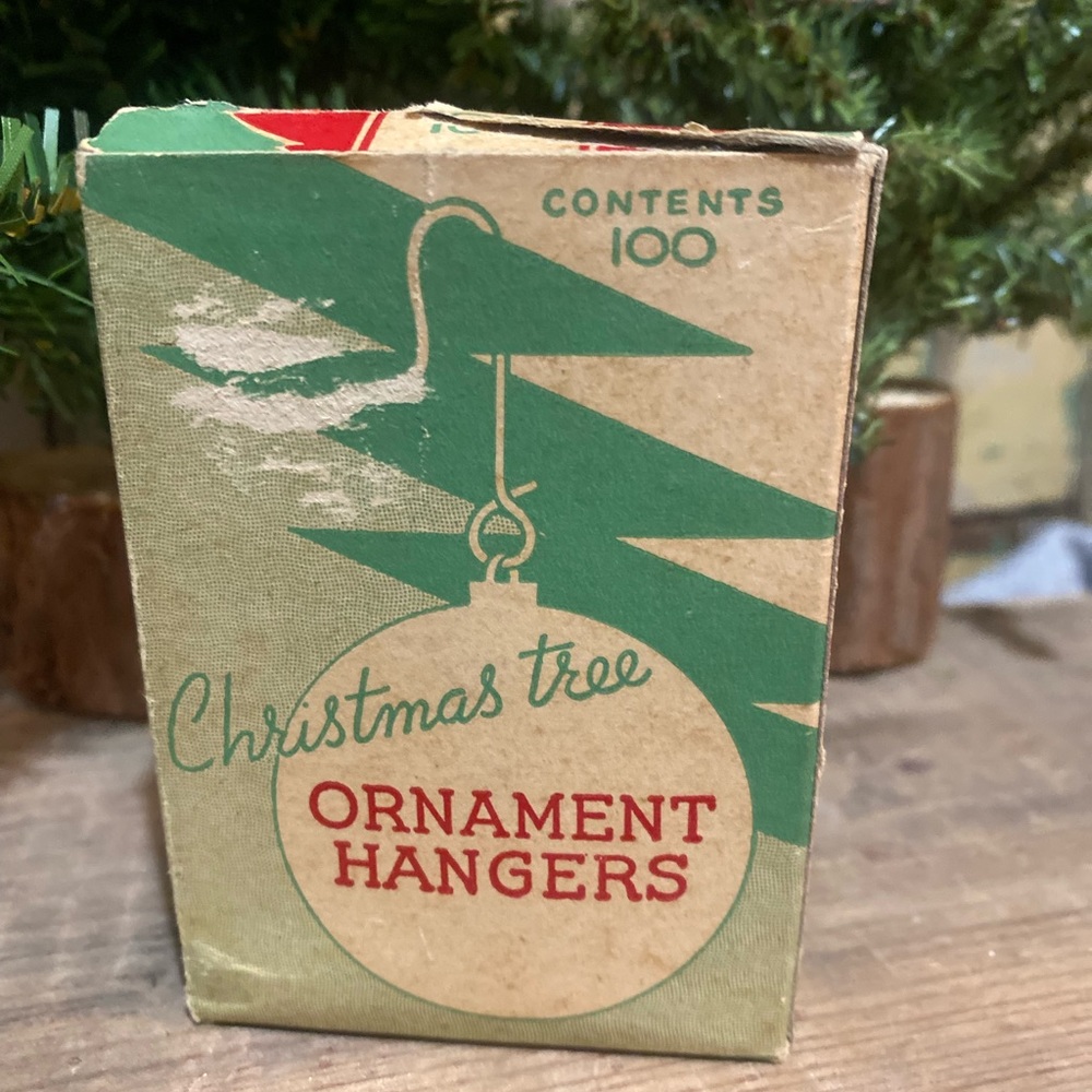 Vintage Ornament Hanger Box with Hangers